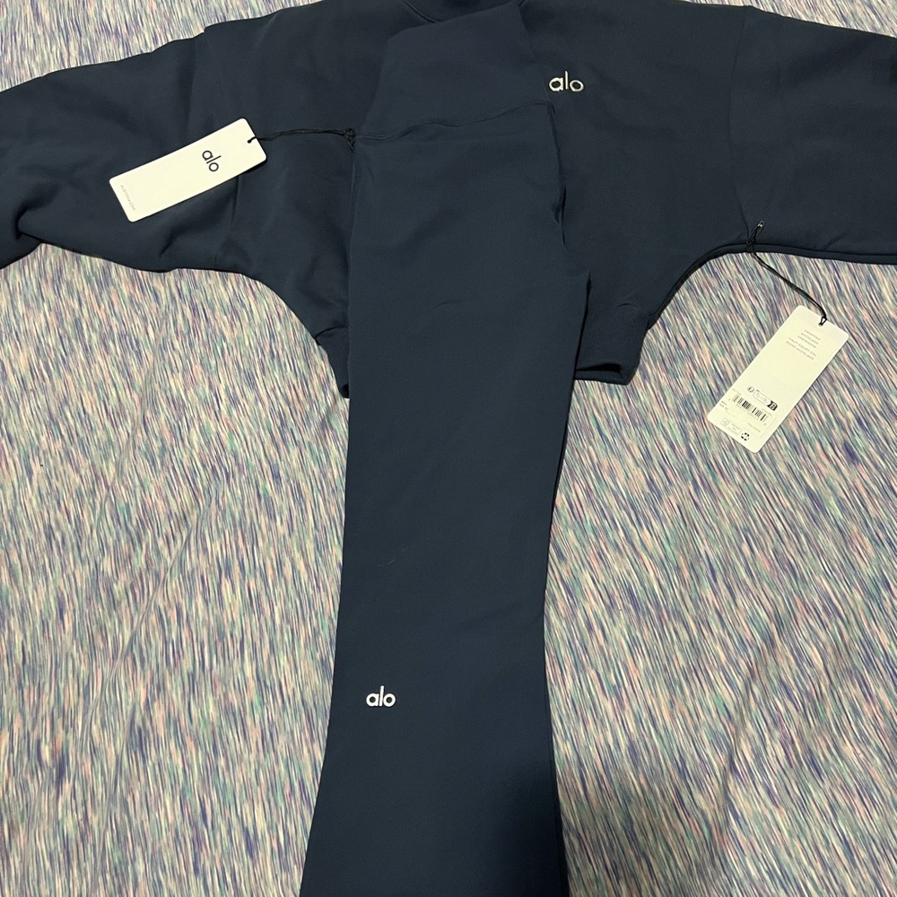 ALO Yoga Navy Boot Cut Pants